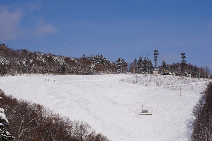 札幌藻岩山 雪面やわらか、スキー日和♪