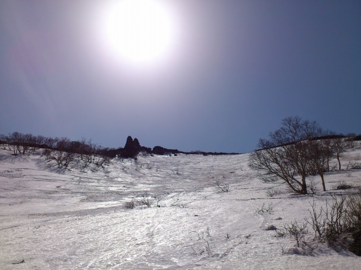 層雲峡黒岳ロープウェイスキー場 『なっきー』に見送られ山頂へ