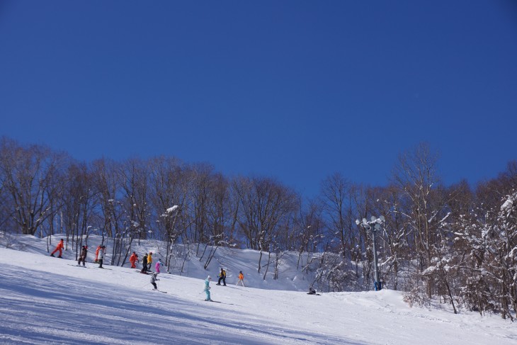 札幌藻岩山 晴天の下、絶好のスキー日和