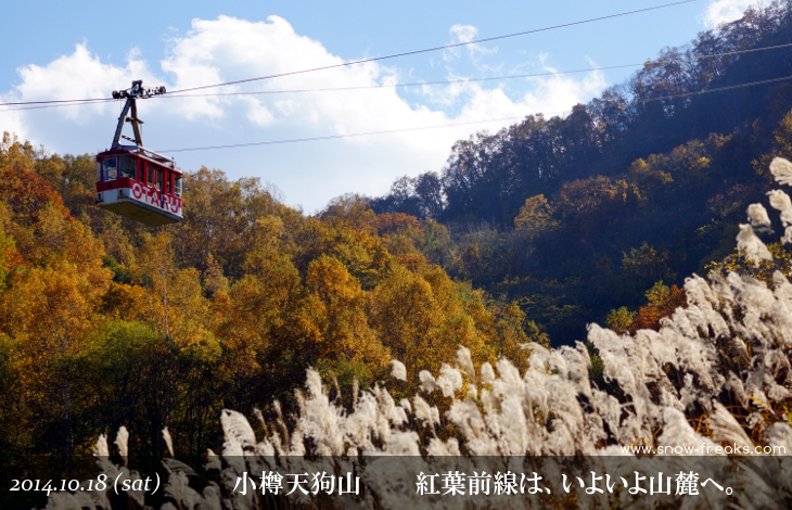 小樽天狗山 紅葉前線は、いよいよ山麓へ。